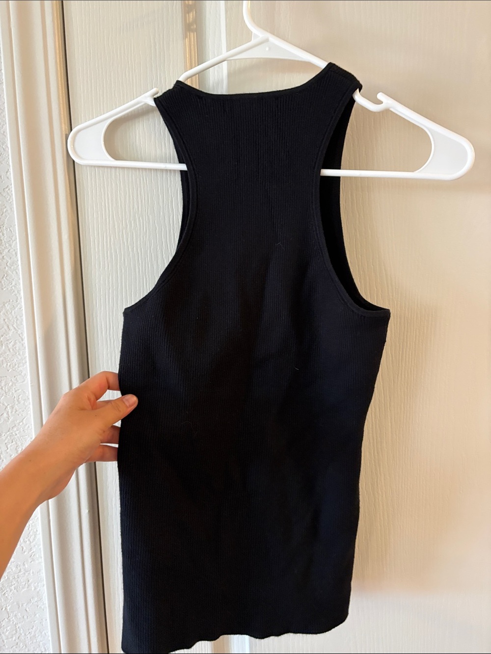 Madewell Black Ribbed Racerback Tank Top - Picture 4 of 4